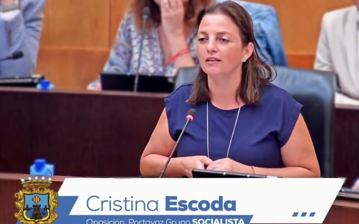Cristina Escoda del grupo Socialista.